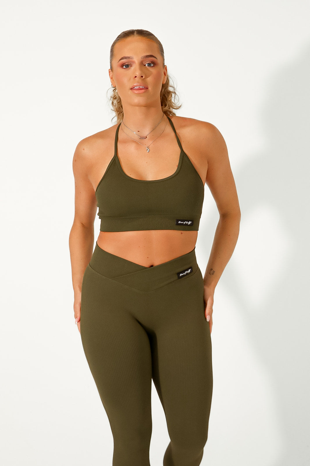 24/7 SCULPT Khaki Sports Bra