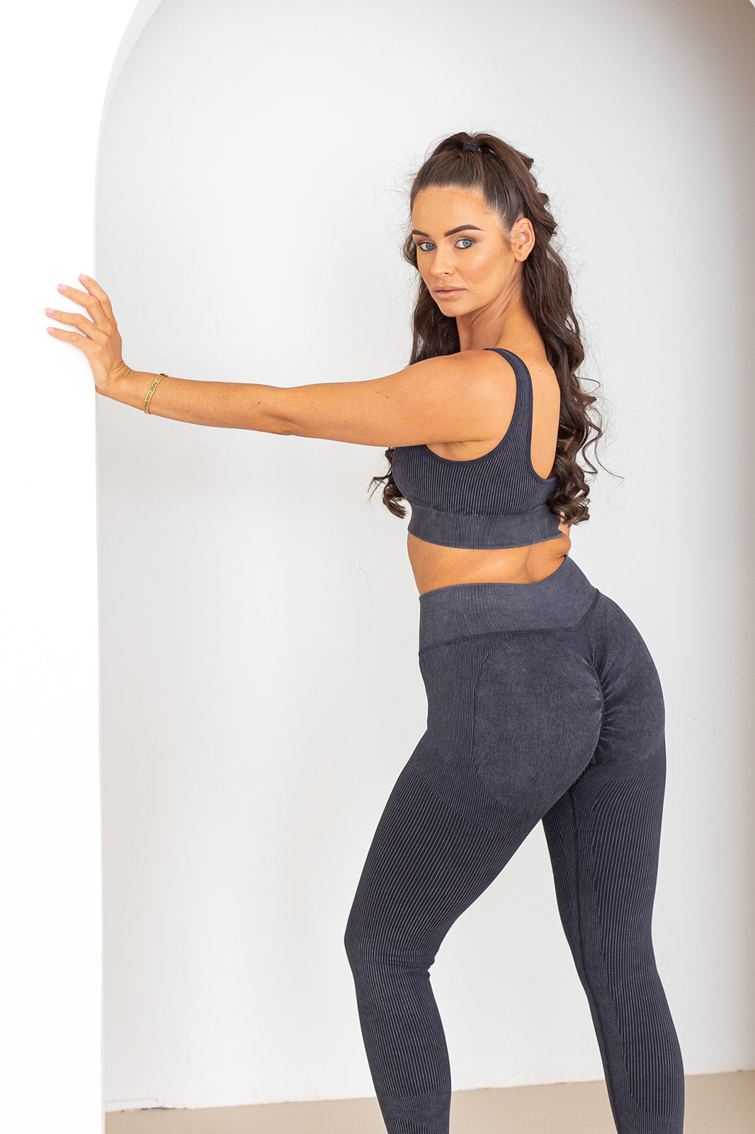 Ribbed Luxe Black Leggings