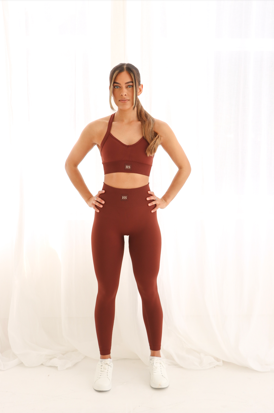 Signature Sculpt Cherry Mahogany Sports Bra