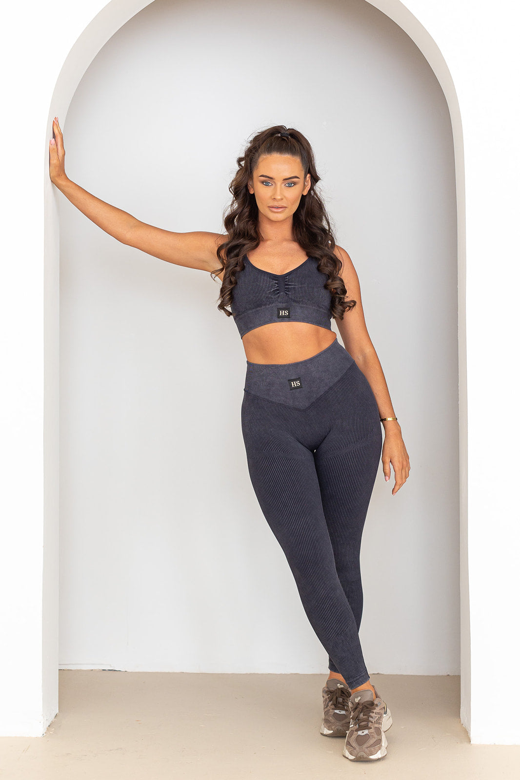 Ribbed Luxe Black Leggings