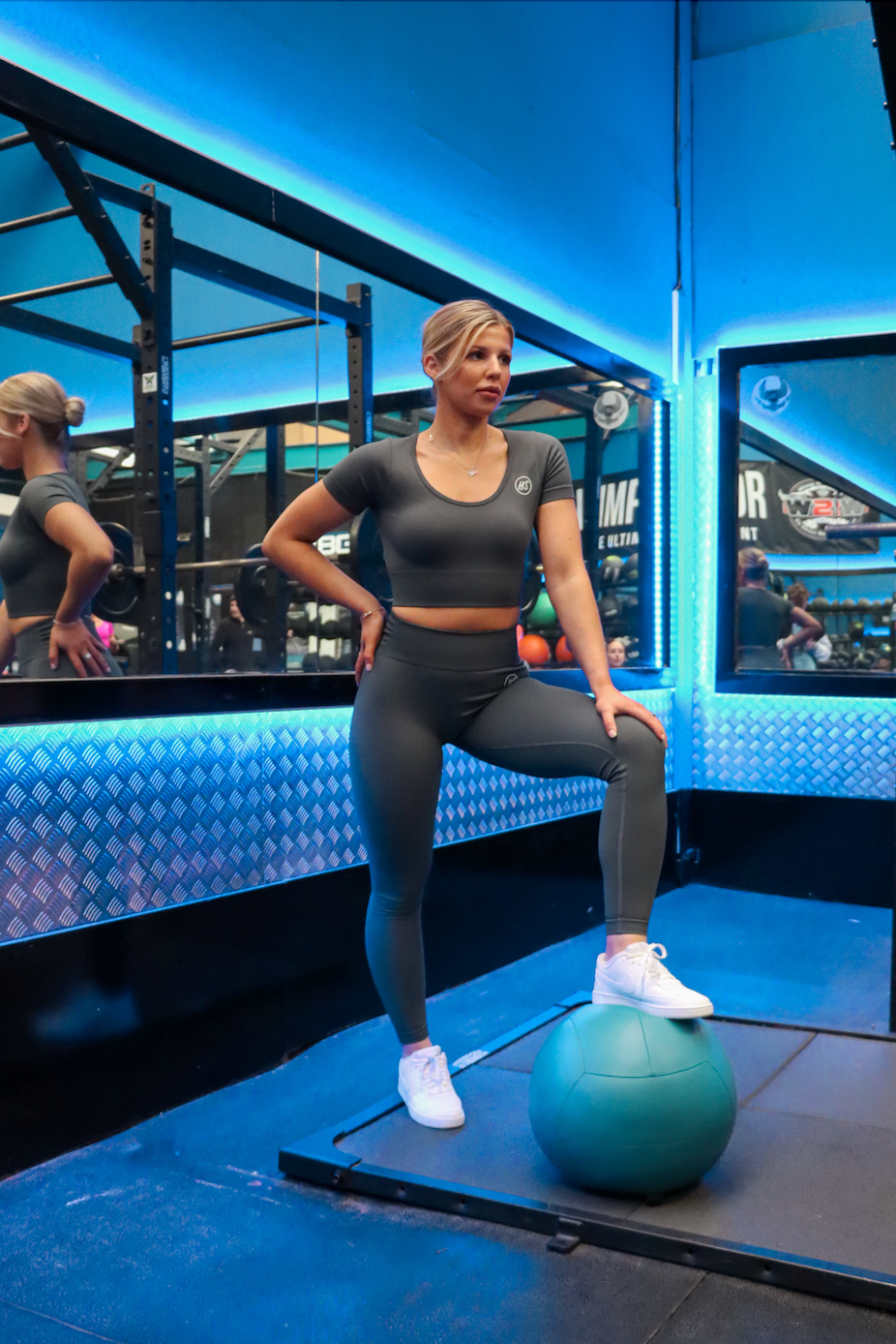 Spring Into Action Grey Crop Top