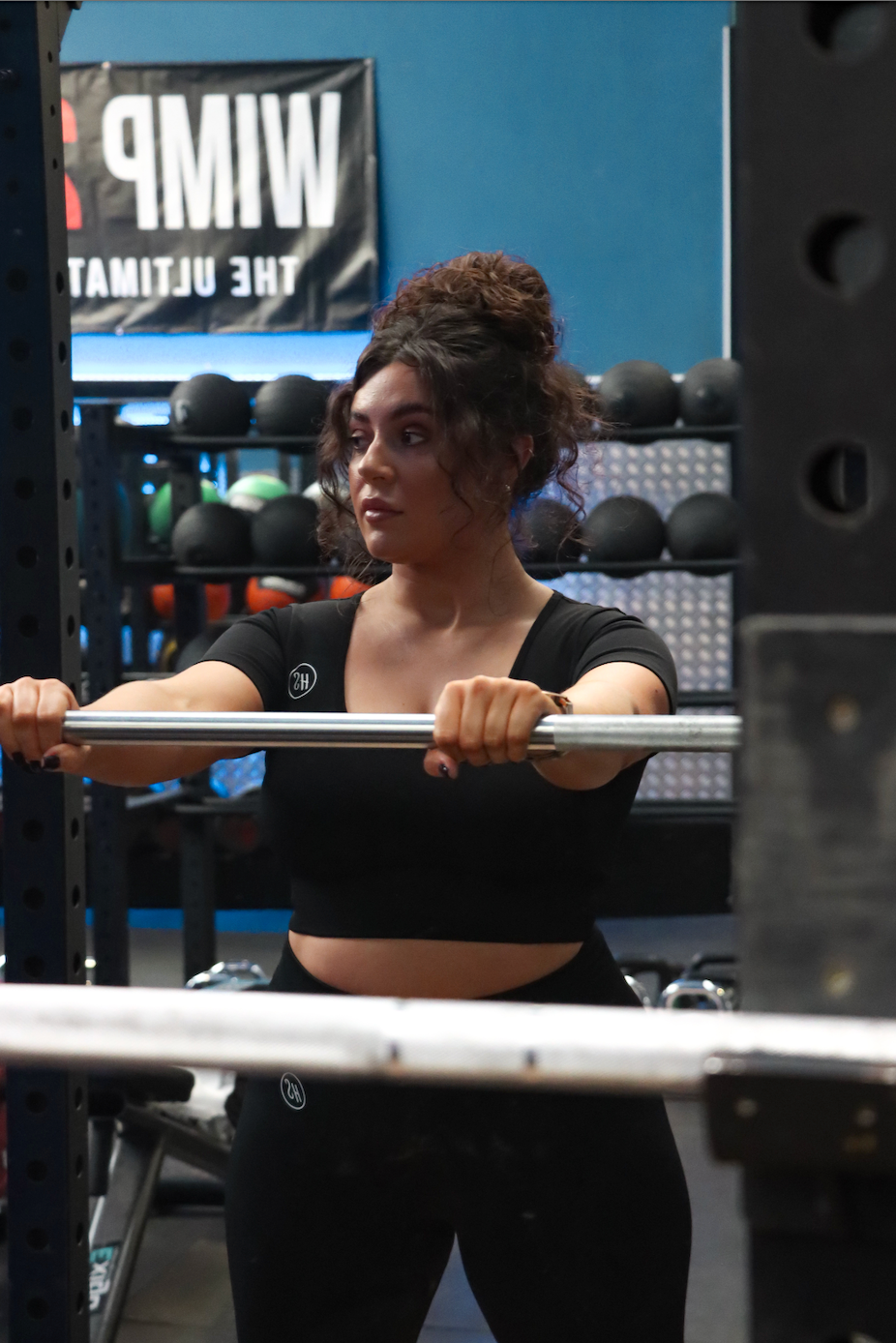 Spring Into Action Black Crop Top