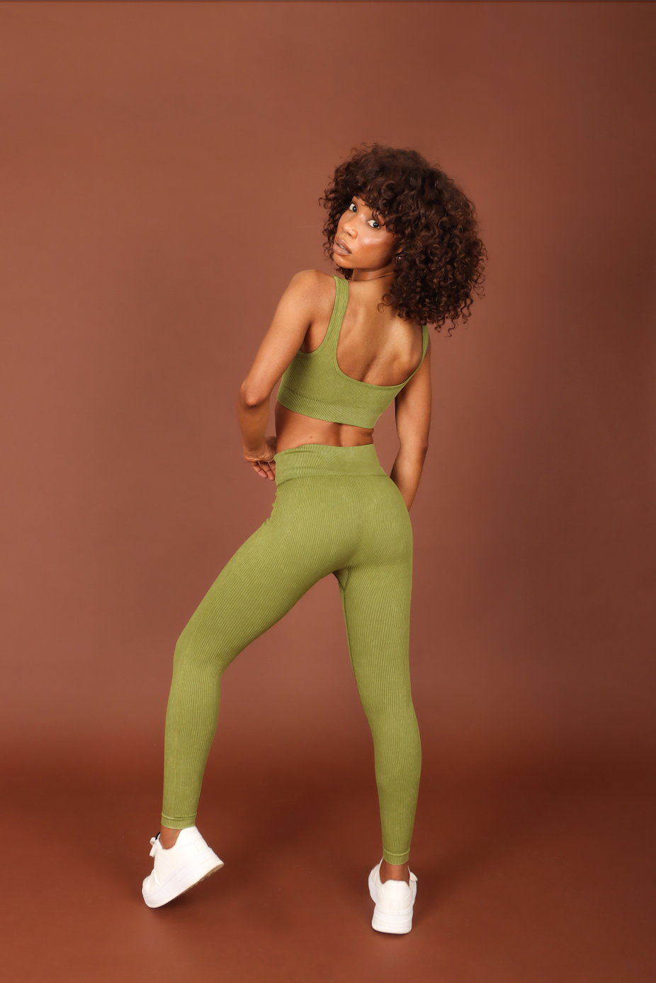 Get Sculpted 2.0 Olive Sports Bra