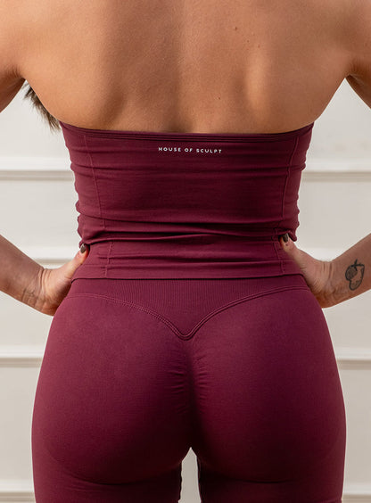 Evolve 2.0 Wine Red Halterneck Top