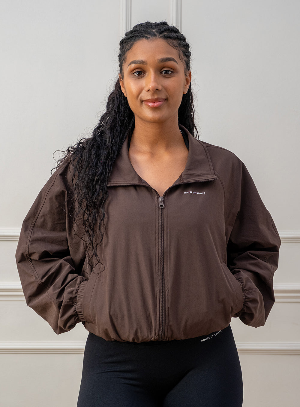 Everyday Elevé Brown Windbreaker