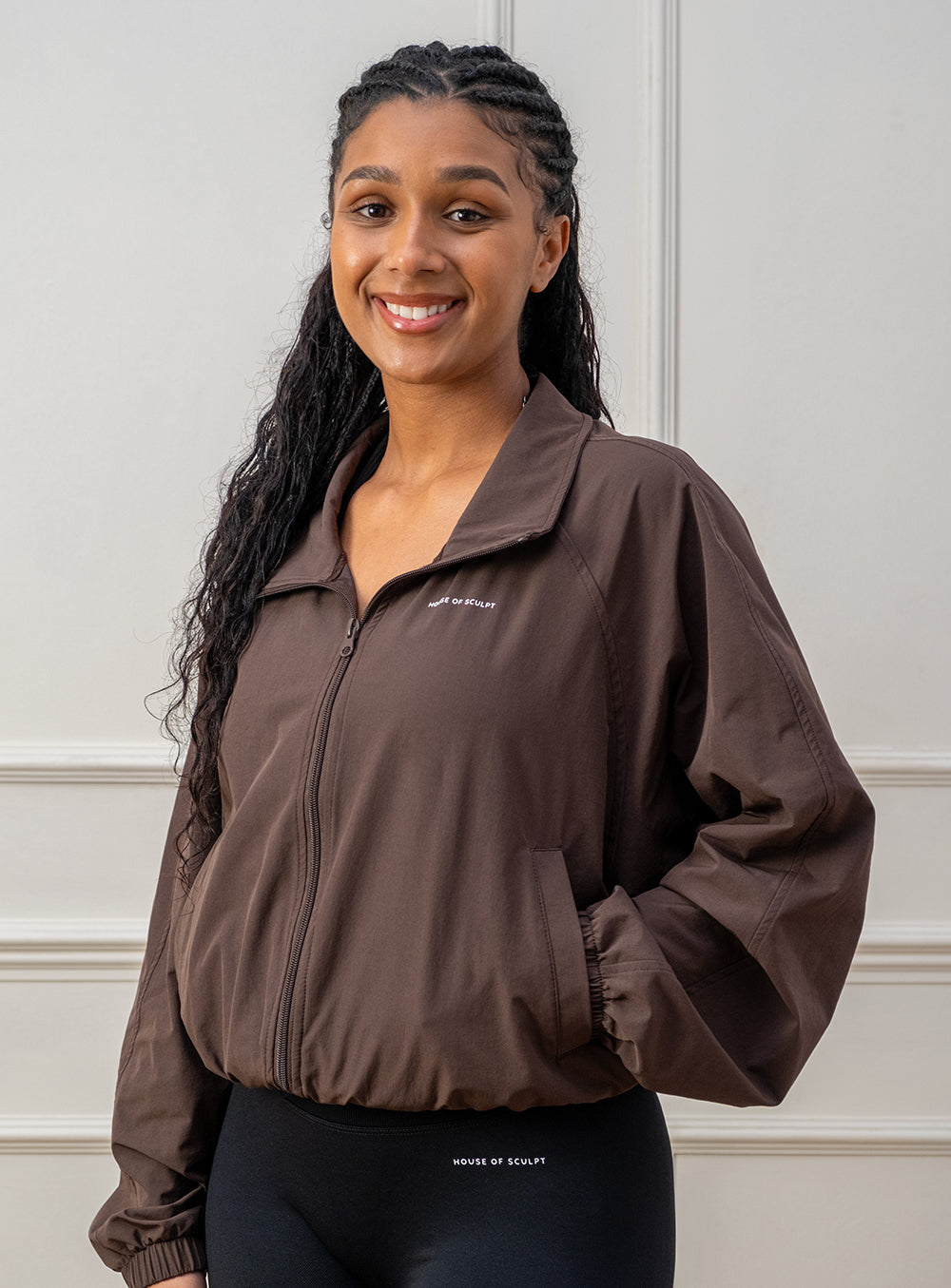 Everyday Elevé Brown Windbreaker