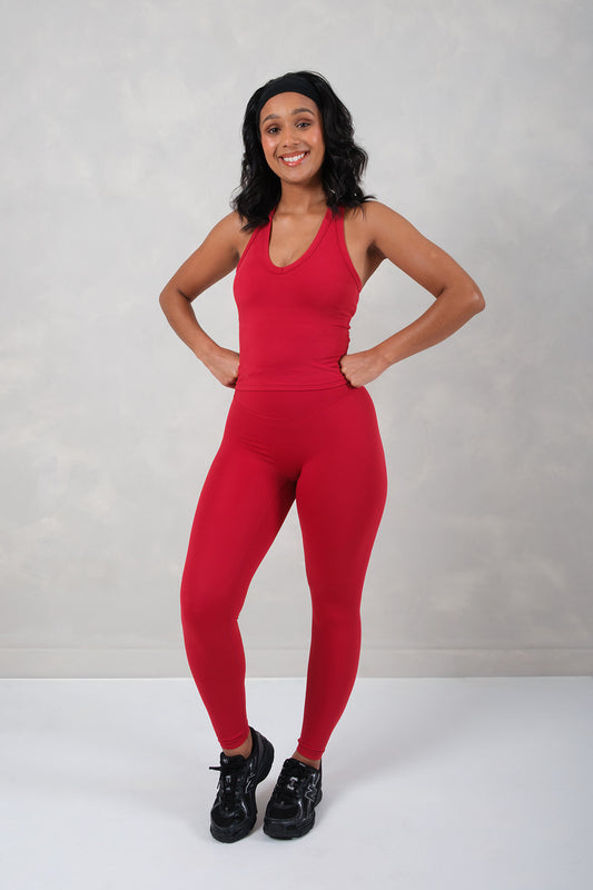 Soft Flow Leggings - Red