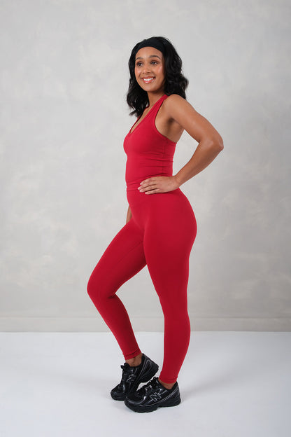 Soft Flow Leggings - Red
